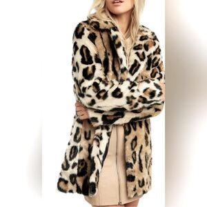 Gianni Bini Animal Print Teddy Jacket